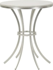 Odkladací stolík Istanbul 56 cm strieborný/mramor