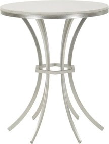 Odkladací stolík Istanbul 56 cm strieborný/mramor
