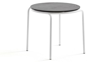Konferenčný stolík Ashley, Ø570 x 470 mm, biela, čierna