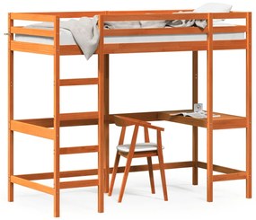 Posch. posteľ so stolom voskovo hnedá 90x200cm borovicový masív 842853