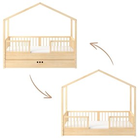 Posteľ domček Dream Nest pine 80x160 cm