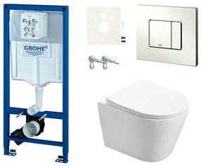 Cenovo zvýhodnený závesný WC set Grohe do ľahkých stien / predstenová montáž + WC SAT Infinitio SIKOGRSIN2S, 1 ks