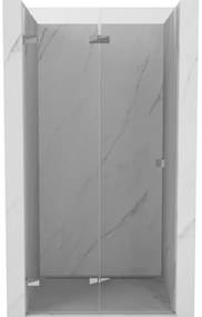 Mexen, Mexen Lunar-F skladacie ľavé sprchové dvere 85 cm, priehľadné, chróm - 836-085-000-01-00-L