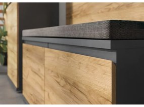 Skrinka na topánky v dekore duba s lavicou Lissabon - Germania