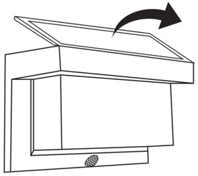 LED Solárne nástenné svietidlo so senzorom TONY LED/3,7V 1800 mAh IP44