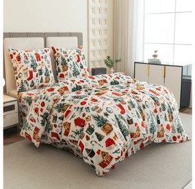 Mikroplyšové obliečky FESTIVE MAGIC biele Rozmer obliečky: 80 x 80 cm | 135 x 200 cm