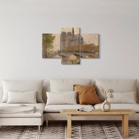Obraz - Robert William Vonnoh, Notre Dame de Paris, reprodukcia (90x60 cm)