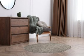 Vopi, AKCIA: 80x150 cm Kusový koberec Eton šedý ovál, šedá, chodba / predsieň