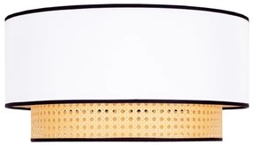 Duolla - Stropné svietidlo BOHO 1xE27/15W/230V pr. 45 cm biela/ratan
