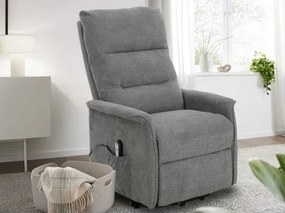 Kreslo s elektrickým polohováním Mirador, šedá látka%