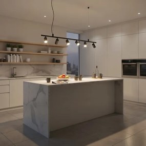 Ideal Lux - LED Luster na lanku DYNAMITE 6xGU10/7W/230V čierna