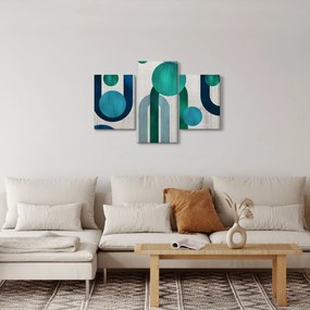 Obraz - Čiary a kruhové tvary (90x60 cm)