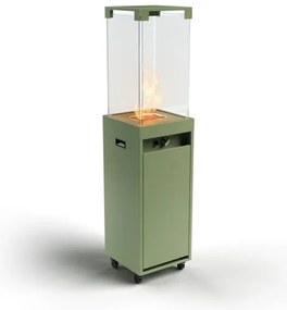 Planika Faro GAS - Vonkajší plynový krb 142x36 cm 8kW zelená + ochranný kryt