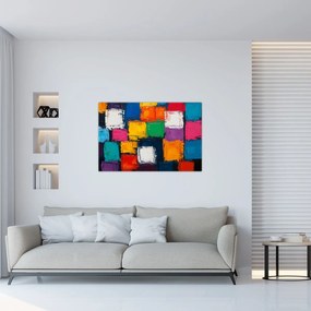 Obraz - Maľba farebných štvorcov (90x60 cm)
