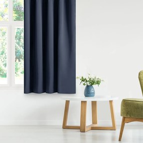 Záves AmeliaHome Blackout s priechodkami 140x175 cm tmavomodrý