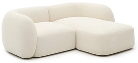 Krémová ženilková rohová pohovka (pravý roh/s leňoškou) Martina – Kave Home