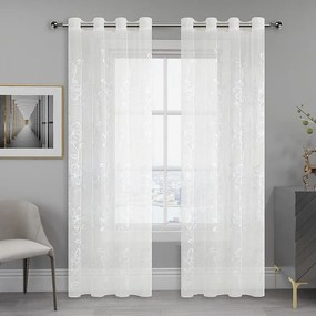 Záclona E6211 biely 300 Tovar na mieru