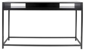 LEITMOTIV Príručný stolík Fushion čierny 122 x 81 cm