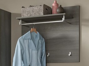 Šatníkový panel s policou Salsa, 80 cm, sivý dub