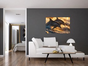 Obraz - Delfíny (90x60 cm)