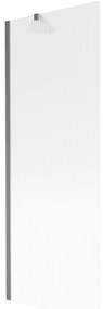 Mexen Next, 1-krídlová vaňová zástena 70 x 150 cm, 6mm sklo Ribs, brúsená grafitová, 895-070-000-00-09-66