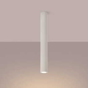 Stropné svietidlo Karbon, 1x béžové kovové tienidlo, (60 cm)