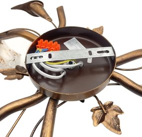 Prisadený luster ROZETA 3xE14/40W/230V bronzový