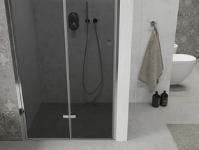 Mexen Lima, skladacie sprchové dvere do otvoru 100 x 190 cm, 6mm šedé sklo, chrómový profil, 856-100-000-01-40