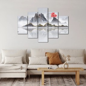 Obraz - Hory v hmle (150x105 cm)