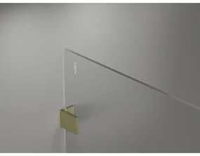 Mexen Lunar sprchová stena pravá 150 x 200 cm, 8mm číre sklo, zlatá matná, 830-150-000-55-00-P