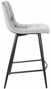 Čalouněná barová židle Mila H-2 Velvet šedá