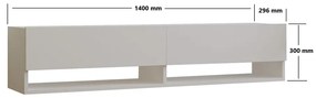 Biely TV stolík 141x31x30 cm Arges – Kalune Design