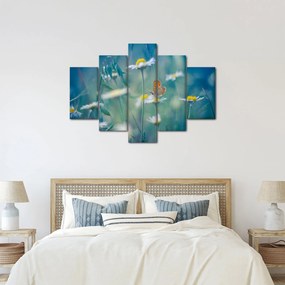 Obraz - Motýľ na sedmokráske (150x105 cm)