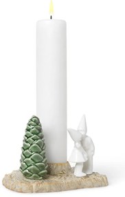 Vianočný kameninový svietnik Kähler Design Christmas Kiss, dĺžka 17 cm