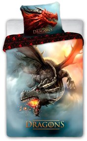 Faro Bavlnená posteľná bielizeň Dragons 028 - 140x200 cm