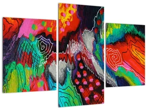 Obraz abstraktné - farby (90x60 cm)