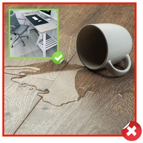 Podložka pod stoličku 120x90 cm priesvitná