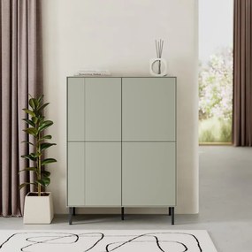 Vysoká komoda Houseland Vena šedo-zelená