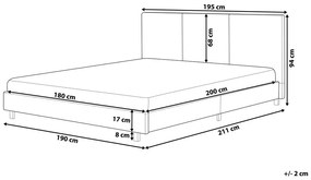 Manželská posteľ 180 cm ALVIA (s roštom) (béžová). Vlastná spoľahlivá doprava až k Vám domov. 1007080
