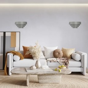 Nástenné svietidlo RINGS 2xE27/15W/230V šedá