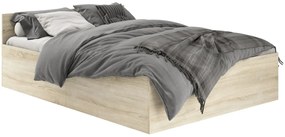 Posteľ CLP 100x200 cm s matracom a roštom dub sonoma