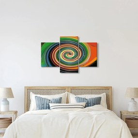 Abstraktný obraz - farebná špirála (90x60 cm)