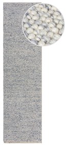 Flair Rugs, Ručne tkaný behúň Minerals Blue, 60x230, modrá, chodba / predsieň