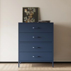 Komoda CARLA, 800 x 1015 x 400 mm, Modern: tmavomodrá farba