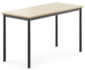 Stôl SONITUS, 1200x600x720 mm, HPL - breza, antracit