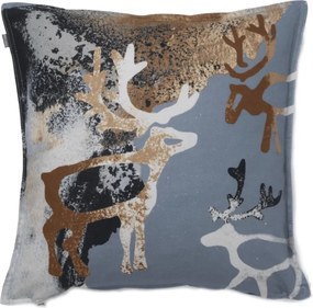 Ľanová obliečka na vankúš Saaga 45x45, modrá