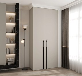 Šatníková skriňa 110 cm Carmela 40-3 (kašmír + čierna). Akcia -20%. Vlastná spoľahlivá doprava až k Vám domov. 1126595