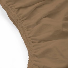 JERSEY PRESTIERADLO 90X200 CM, VÝŠKA 30 CM HNEDÉ