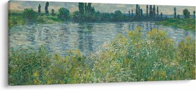 Obraz - Claude Monet, Banks of the Seine, reprodukcia (120x50 cm)