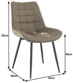 Jedálenská stolička Sarin - sivohnedá (taupe) / čierna